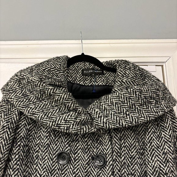 Women’s Ellen Tracy. Wool Herringbone White & Black. Size 6. Work Casual Great - Picture 4 of 10